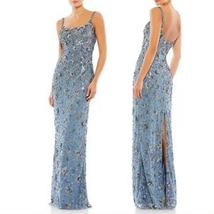Mac Duggal Elegant Blue Floral Gown